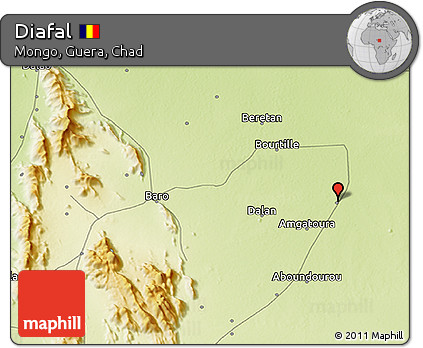 Physical 3D Map of Diafal