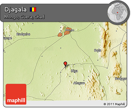 Physical 3D Map of Djagala