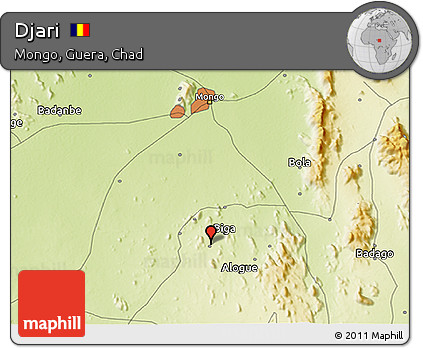 Physical 3D Map of Djari