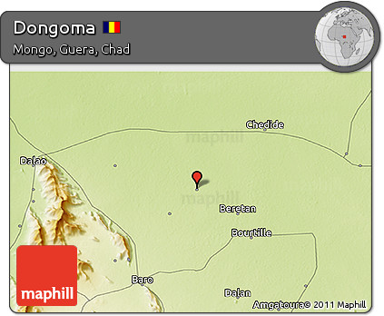 Physical 3D Map of Dongoma