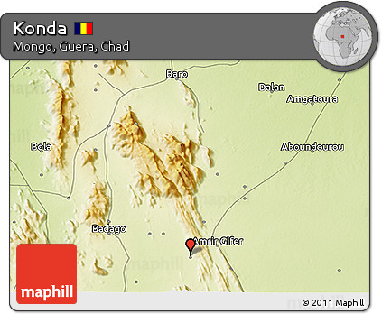 Physical 3D Map of Konda