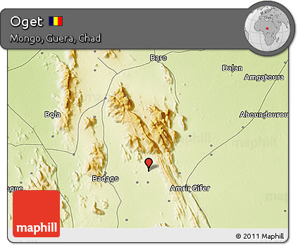 Physical 3D Map of Oget