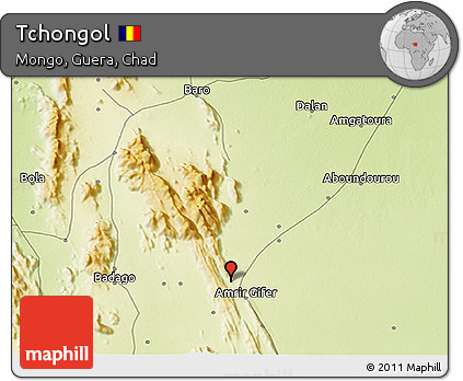 Physical 3D Map of Tchongol