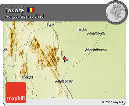 Physical 3D Map of Tokoré