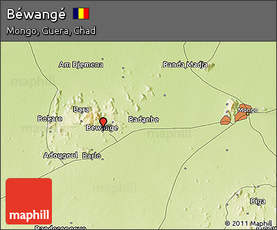 Physical 3D Map of Béwangé
