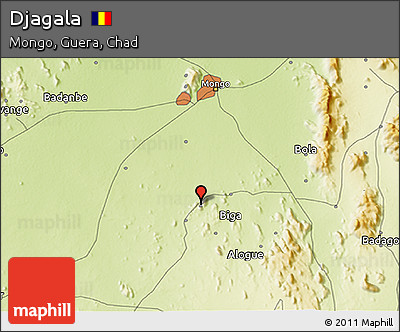 Physical 3D Map of Djagala