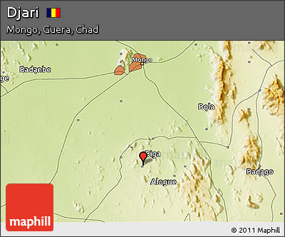 Physical 3D Map of Djari