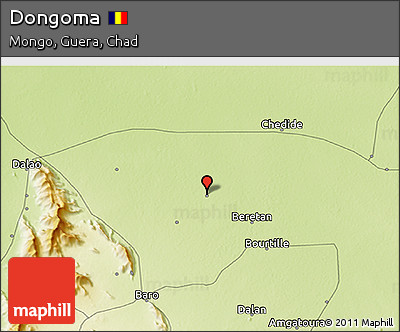 Physical 3D Map of Dongoma