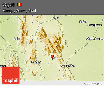 Physical 3D Map of Oget