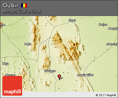 Physical 3D Map of Oubir