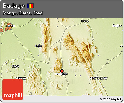 Physical 3D Map of Badago