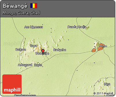Physical 3D Map of Béwangé