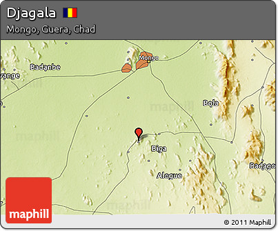 Physical 3D Map of Djagala
