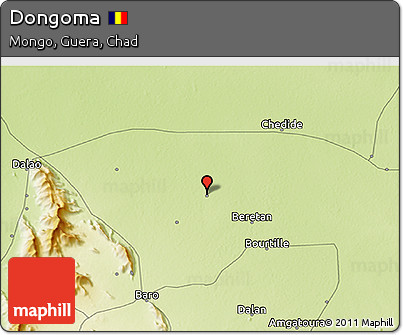 Physical 3D Map of Dongoma
