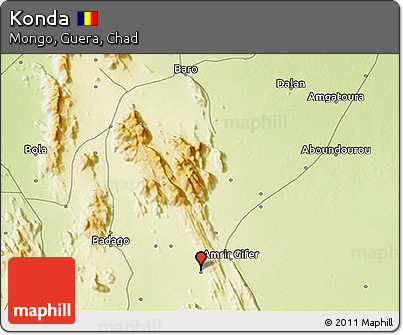 Physical 3D Map of Konda