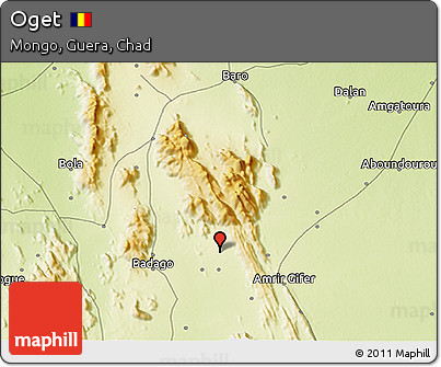 Physical 3D Map of Oget