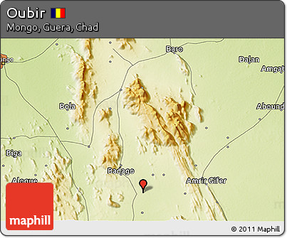 Physical 3D Map of Oubir