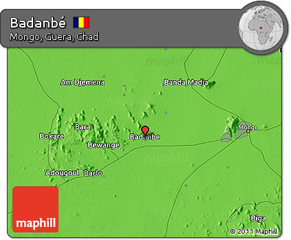 Political 3D Map of Badanbé