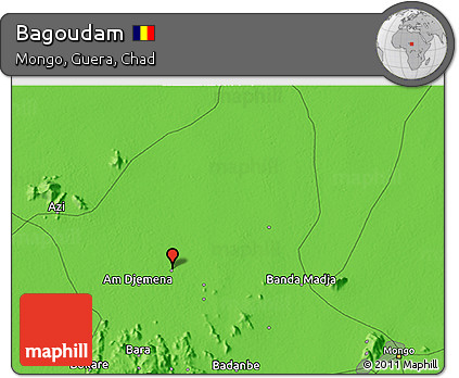 Political 3D Map of Bagoudam