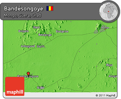 Political 3D Map of Bandésongoye