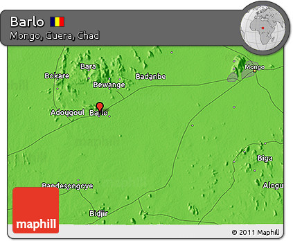 Political 3D Map of Barlo