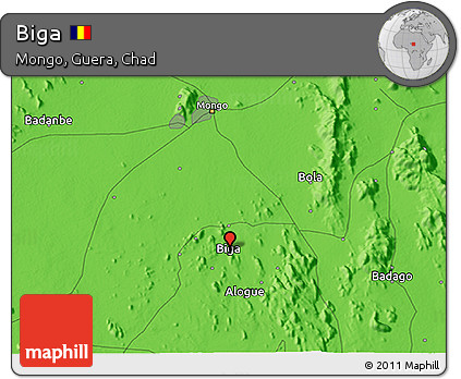 Political 3D Map of Biga