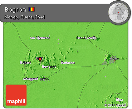Political 3D Map of Bogron