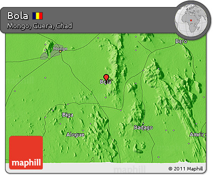 Political 3D Map of Bola