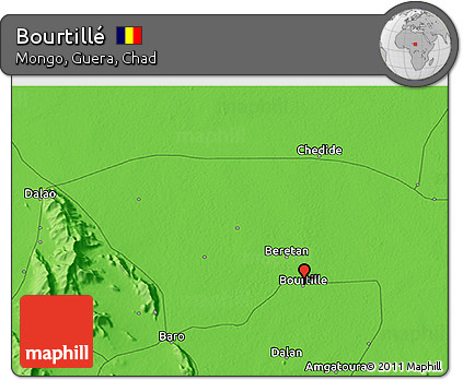 Political 3D Map of Bourtillé