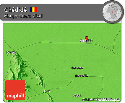 Political 3D Map of Chédidé