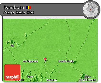 Political 3D Map of Damboro