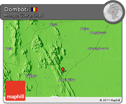 Political 3D Map of Domboti