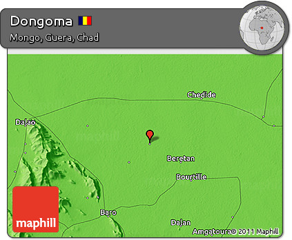 Political 3D Map of Dongoma