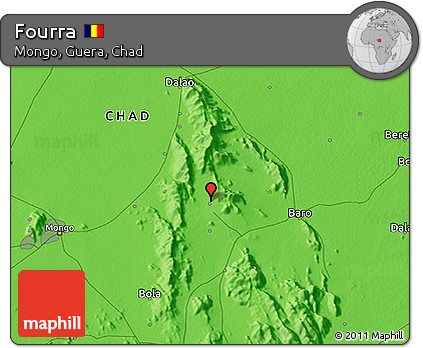 Political 3D Map of Fourra