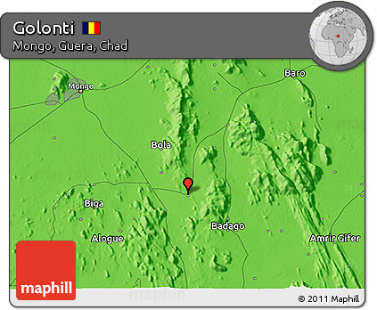 Political 3D Map of Golonti