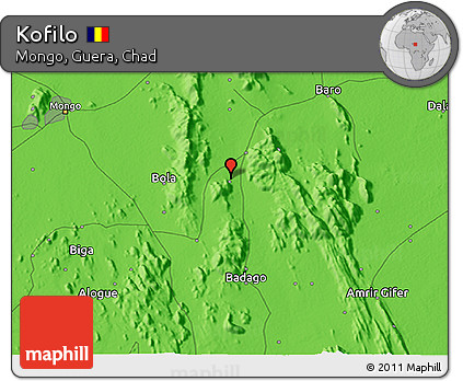 Political 3D Map of Kofilo