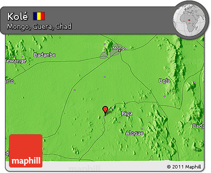 Political 3D Map of Kolé