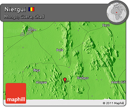 Political 3D Map of Niergui