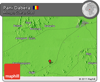 Political 3D Map of Pani Dabéra