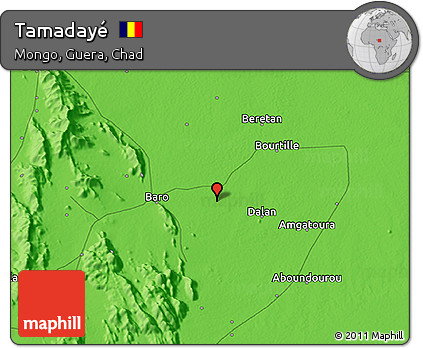 Political 3D Map of Tamadayé