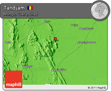 Political 3D Map of Tandjam