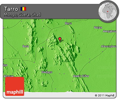 Political 3D Map of Tarro
