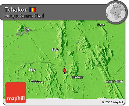 Political 3D Map of Tchakor