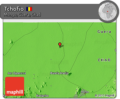 Political 3D Map of Tchofio