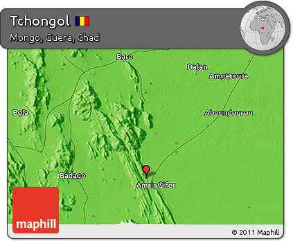 Political 3D Map of Tchongol