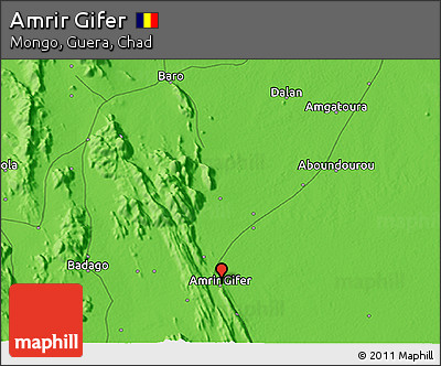 Political 3D Map of Amrir Gifer