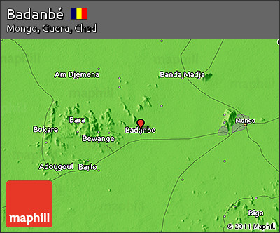 Political 3D Map of Badanbé