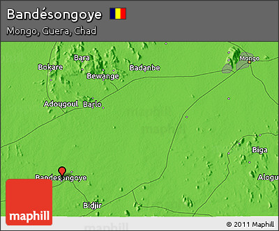 Political 3D Map of Bandésongoye