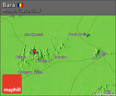 Political 3D Map of Bara
