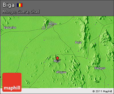 Political 3D Map of Biga